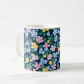 Federblumenmuster Kaffeetasse (Vorderseite Links)