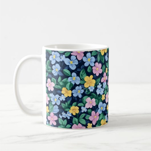 Federblumenmuster Kaffeetasse (Links)