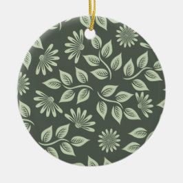 Federblumenmuster Keramik Ornament