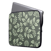 Federblumenmuster Laptopschutzhülle (Vorderseite Links)
