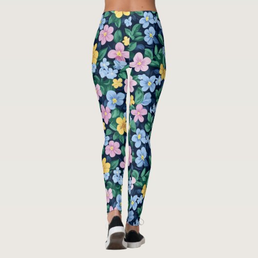 Federblumenmuster Leggings (Rückseite)