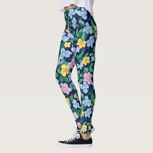 Federblumenmuster Leggings (Links)