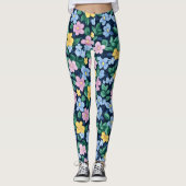 Federblumenmuster Leggings (Vorderseite)