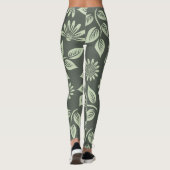Federblumenmuster Leggings (Rückseite)