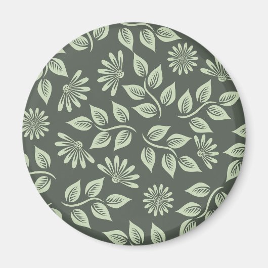 Federblumenmuster Magnet (Vorne)