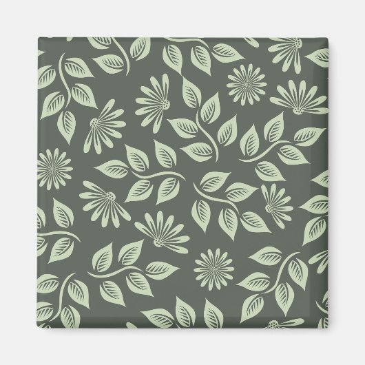 Federblumenmuster Magnet (Vorne)