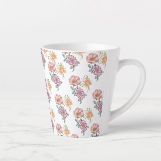 Federblumenmuster Milchtasse (Rechts)