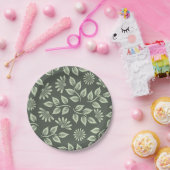 Federblumenmuster Pappteller (Party)