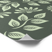 Federblumenmuster Poster (Ecke)