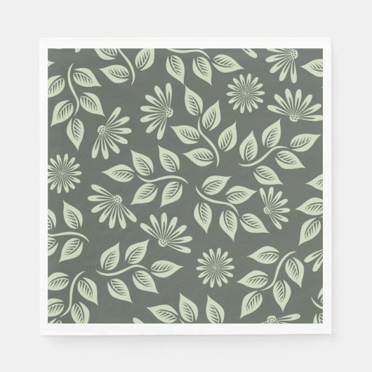 Federblumenmuster Serviette (Vorderseite)