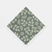 Federblumenmuster Serviette (Ecke)