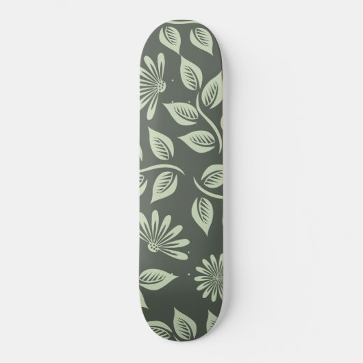 Federblumenmuster Skateboard (Vorderseite)