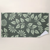 Federblumenmuster Strandtuch (Vorderseite)