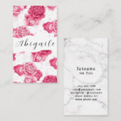 Federbus Blume Vector Nahtloser Vintager Blumenbus Visitenkarte (Vorne/Hinten)