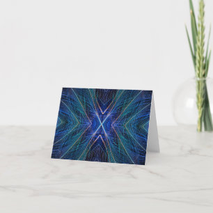 Federdesign für blaues Fraktal
