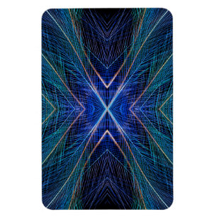 Federdesign für blaues Fraktal Magnet