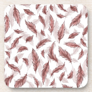 Federdruckständer, glücklicher lächelnder Wolf Getränkeuntersetzer