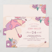 Federdusche Einladung (Vorne/Hinten)