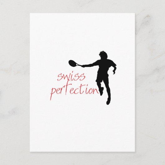 Federer Tshirt Swiss Perfection Postkarte (Vorderseite)