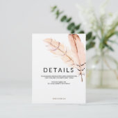 Federfarben-Informationskarte Begleitkarte (Stehend Vorderseite)