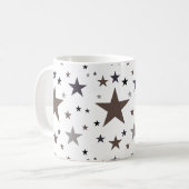 Federfarben Sterne Kaffeetasse (Vorderseite Links)