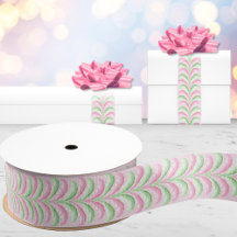 Federfeste Streifen in Rosa und Grün