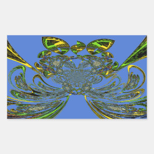 Federfisch Rechteckiger Aufkleber