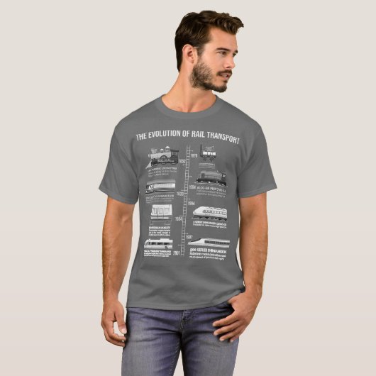 Federführmodell der Funny Railway Locomotive T-Shirt (Vorne ganz)