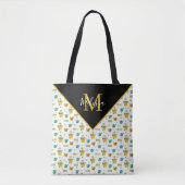 Federgartenmuster personalisiert Totbeutel Tasche (Vorderseite)