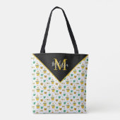 Federgartenmuster personalisiert Totbeutel Tasche (Rückseite)