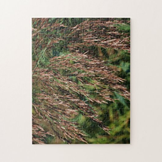 Federgetrocknete Gräser Nah Puzzle (Vertikal)