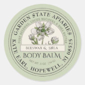 Federholz-Wildblume Runder Aufkleber (Vorderseite)