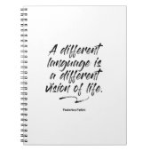 Federico Fellini Language Quote - Notebook Notizblock (Vorderseite)