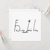 Federico García Lorca Unterzeichnung Karte (Vorderseite/Rückseite Beispiel)