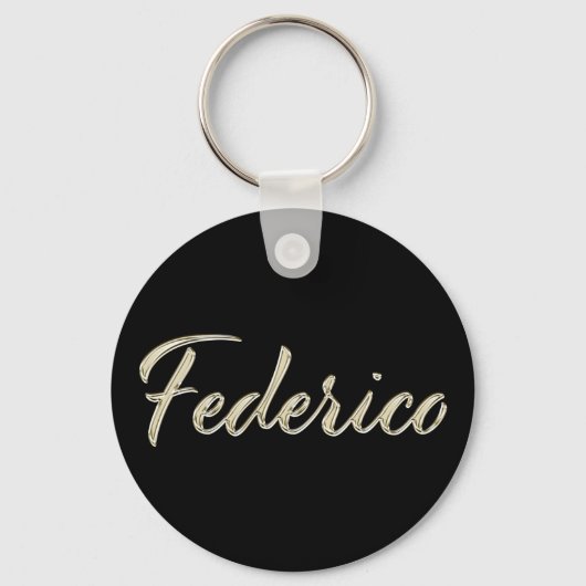 Federico whitegold Button Schlüsselanhänger (Vorderseite)