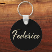 Federico whitegold Button Schlüsselanhänger (Vorderseite)