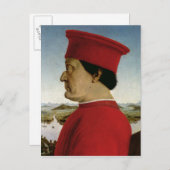 Federigo DA Montefeltro Herzog von Urbino, c.1465 Postkarte (Vorne/Hinten)
