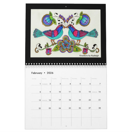 Federkalender Kalender (Feb 2026)