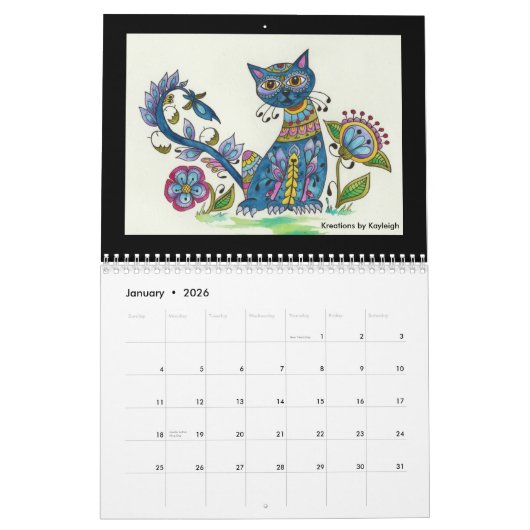 Federkalender Kalender (Jan 2026)