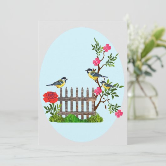 Federkarte Einladung (Stehend Vorderseite)