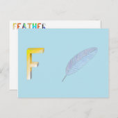 Federkarte Postkarte (Vorne/Hinten)
