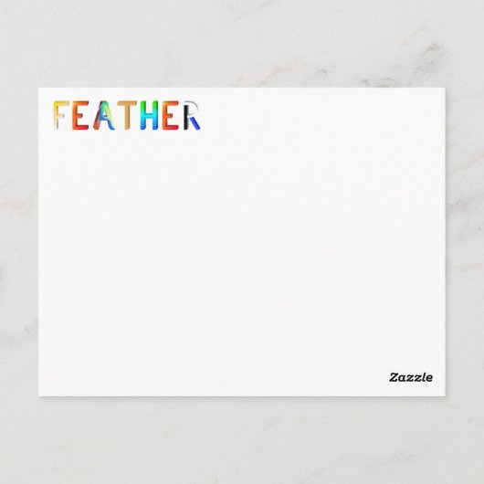 Federkarte Postkarte (Rückseite)