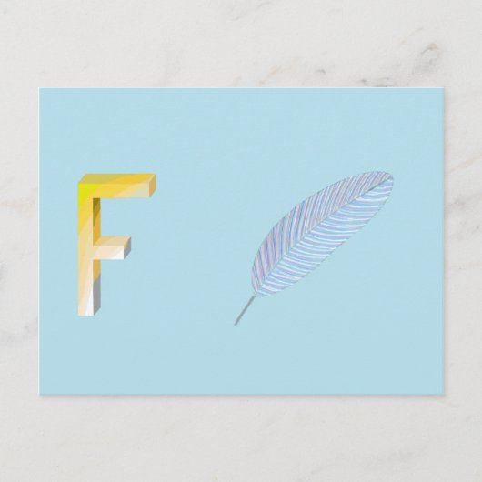 Federkarte Postkarte (Vorderseite)
