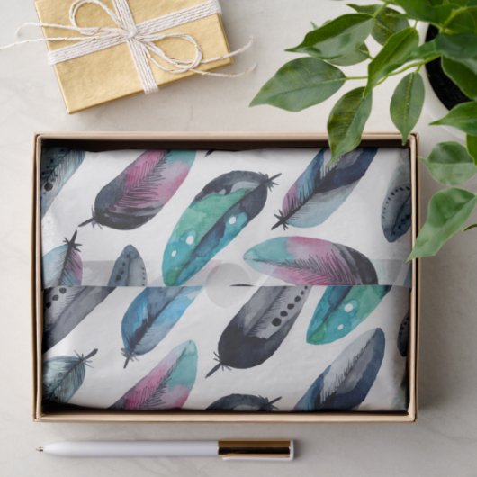 Federkerndesign 4 seidenpapier (Geschenk)