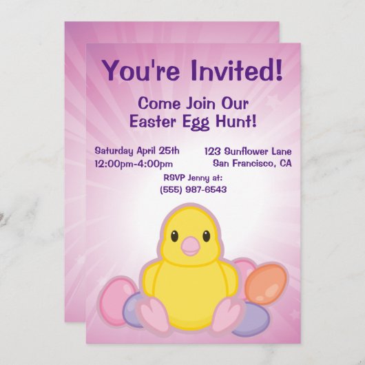 Federkick Einladung (Vorne/Hinten)