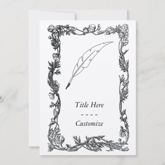 Federkiel Einladung (Vorderseite)