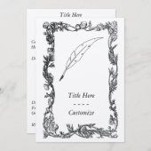 Federkiel Einladung (Vorne/Hinten)