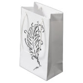 Federkiel-Geschenk-Tasche Kleine Geschenktüte (Rückseite Schrägansicht)