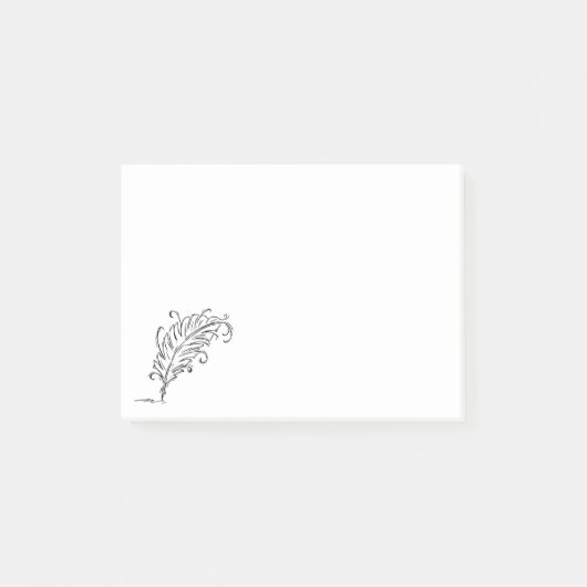 Federkiel-Post-Itanmerkungen Post-it Klebezettel (Vorderseite)