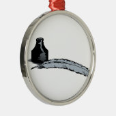 Federkiel u. Tinte Silbernes Ornament (Rechts)